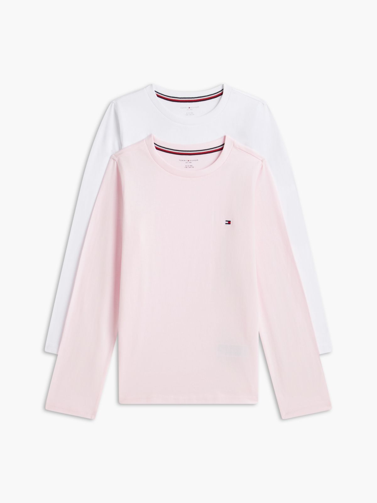 2-Pack Signature Flag Long Sleeve Lounge T-Shirts — Pink
