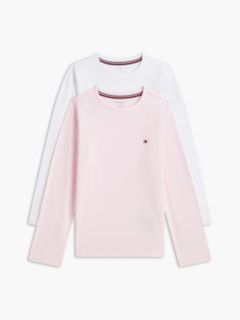 2-Pack Signature Flag Long Sleeve Lounge T-Shirts — Pink 1