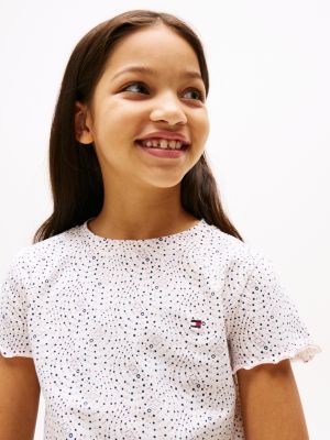 multi signature short sleeve pyjama set for girls tommy hilfiger