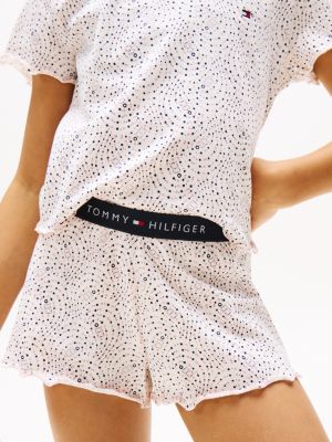 multi signature short sleeve pyjama set for girls tommy hilfiger