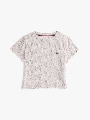 multi signature short sleeve pyjama set for girls tommy hilfiger