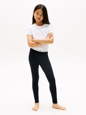 meerdere kleuren signature-set van 2 lange leggings voor meisjes - tommy hilfiger