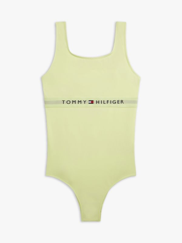 Original Square Neck Scoop Back Swimsuit — Yellow