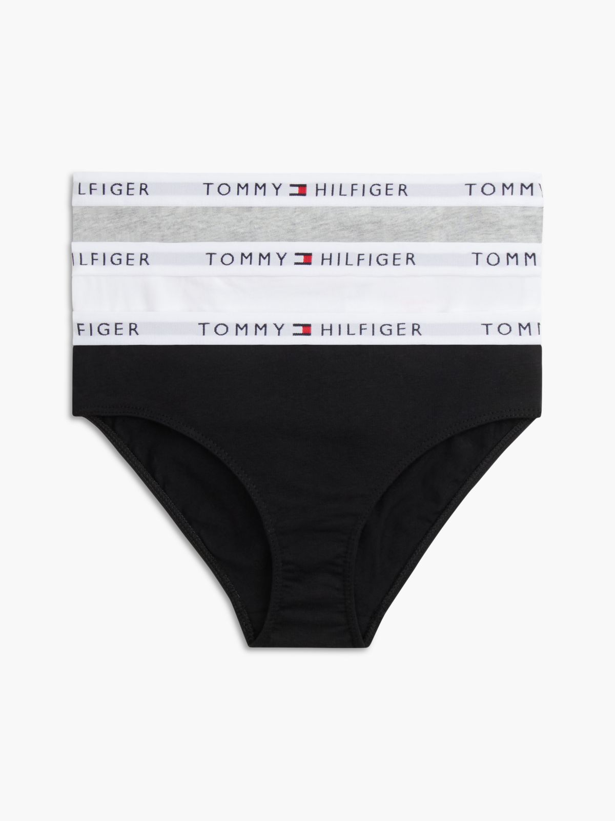 3-Pack Signature Logo Waistband Briefs — Grey