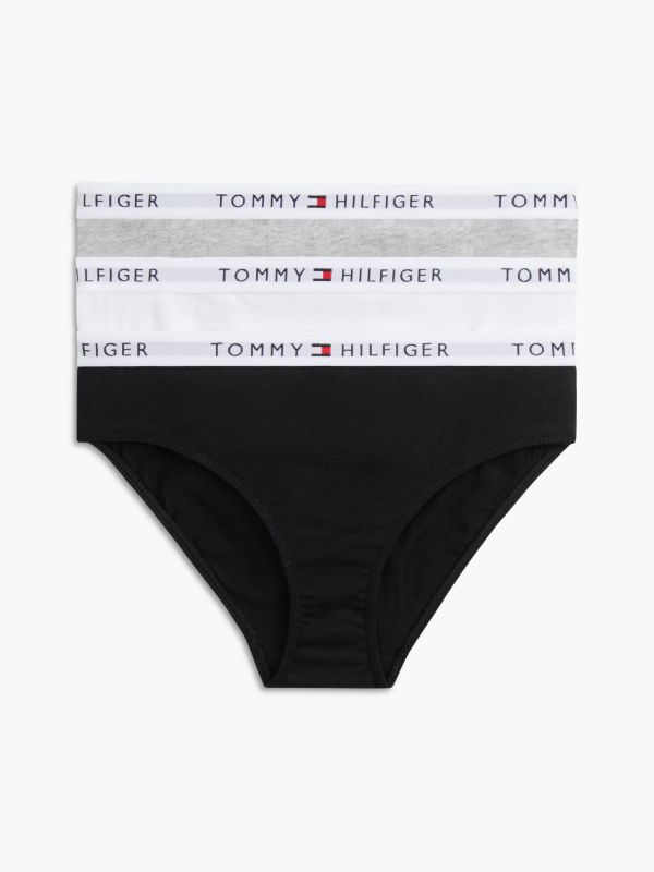 3-Pack Signature Logo Waistband Briefs — Grey