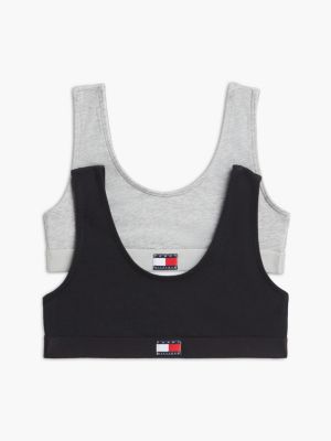 orange 2er-pack heritage bralettes mit unterbrustband für mädchen - tommy hilfiger