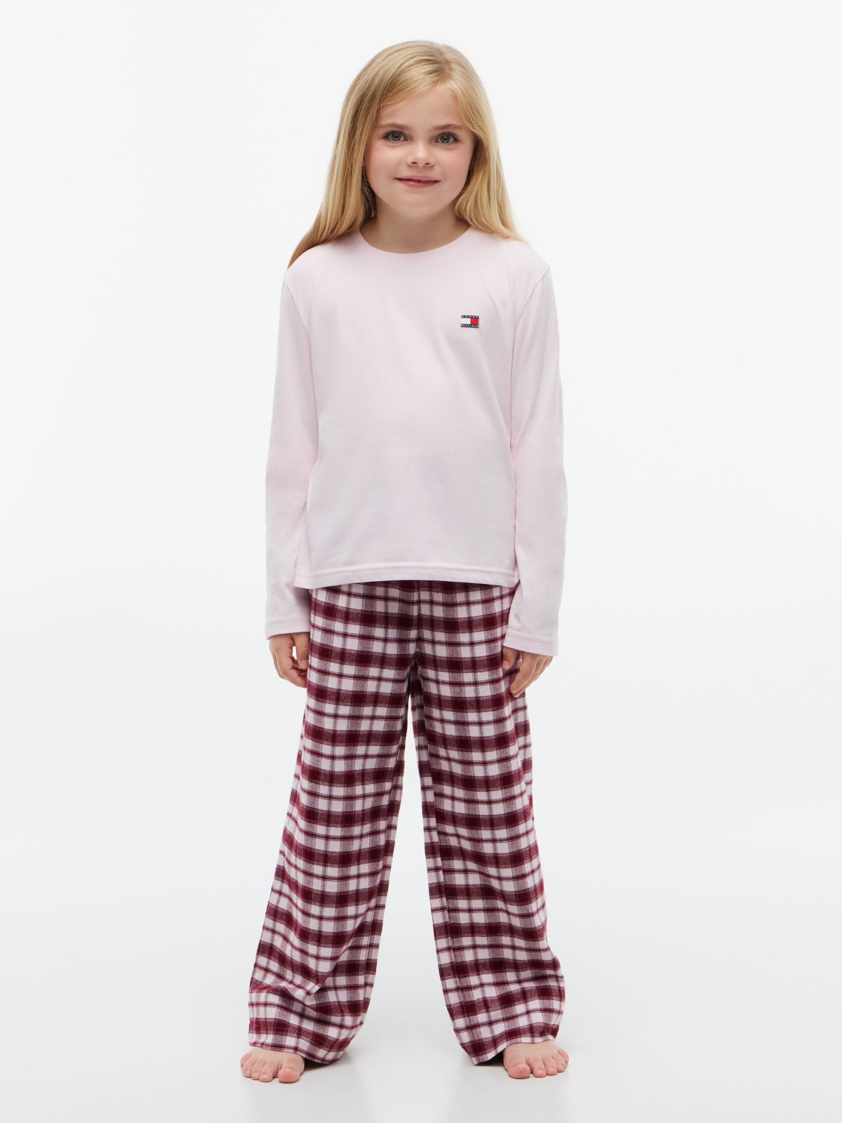 Heritage Check Long Sleeve Pyjama Set — Brown