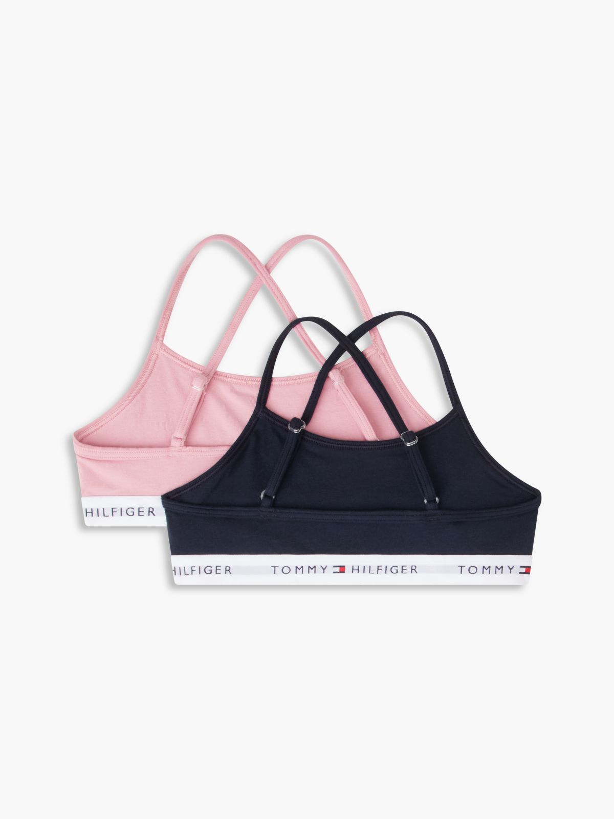 2-Pack Signature Logo Crossover Strap Bralettes — Orange