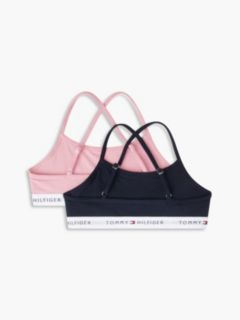 2-Pack Signature Logo Crossover Strap Bralettes — Orange 2