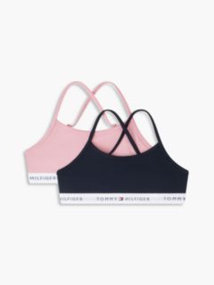 2-Pack Signature Logo Crossover Strap Bralettes — Orange 1