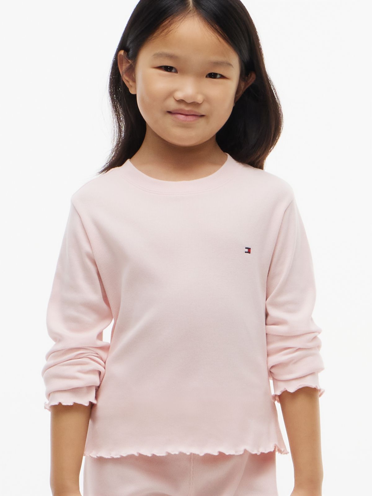 Signature Logo Waistband Ribbed Pyjama Set — Pink