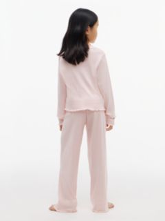 Signature Logo Waistband Ribbed Pyjama Set — Pink 4