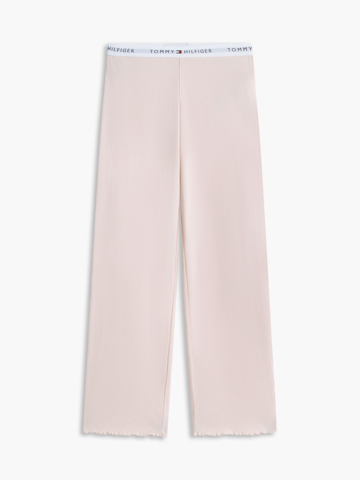 Signature Logo Waistband Ribbed Pyjama Set — Pink