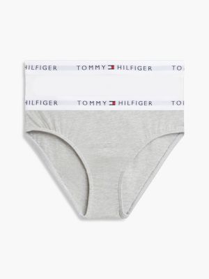 orange 2-pack signature logo waistband briefs for girls tommy hilfiger