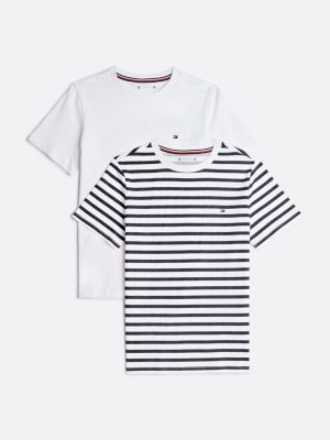 yellow 2-pack signature print t-shirts for kids gender inclusive tommy hilfiger