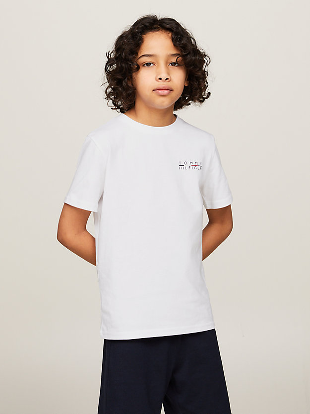 WHITE TWO PACK Essential 2-Pack Logo T-Shirts for kids unisex TOMMY HILFIGER
