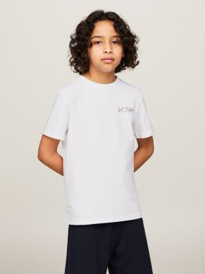 Buy Tommy Hilfiger Kids Girls Vinyl Brand Print Cotton T-Shirt