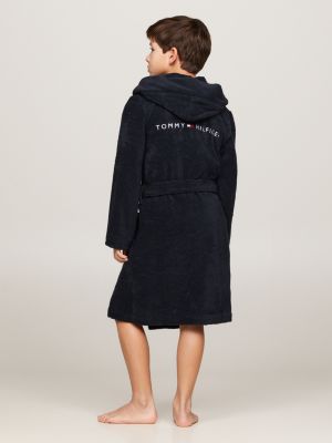 Kapuze TH Bademantel mit Tommy Blau Logo Original Hilfiger | und |