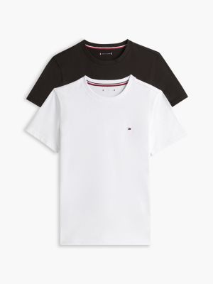 schwarz 2er-pack signature lounge-t-shirts aus jersey für gender-inclusive kinder - tommy hilfiger