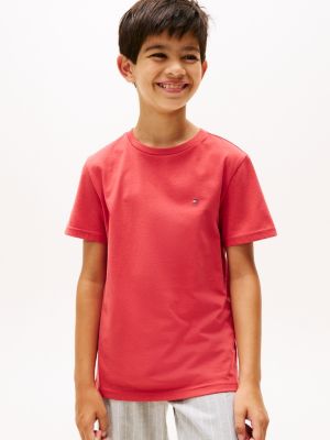 red 2-pack signature jersey lounge t-shirts for kids gender inclusive tommy hilfiger