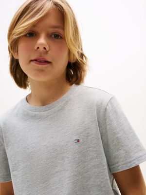 2 pack t-shirt con bandierina ricamata bianco da gender-inclusive bambini tommy hilfiger