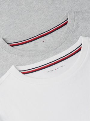 orange 2-pack signature jersey long sleeve lounge t-shirts for kids gender inclusive tommy hilfiger