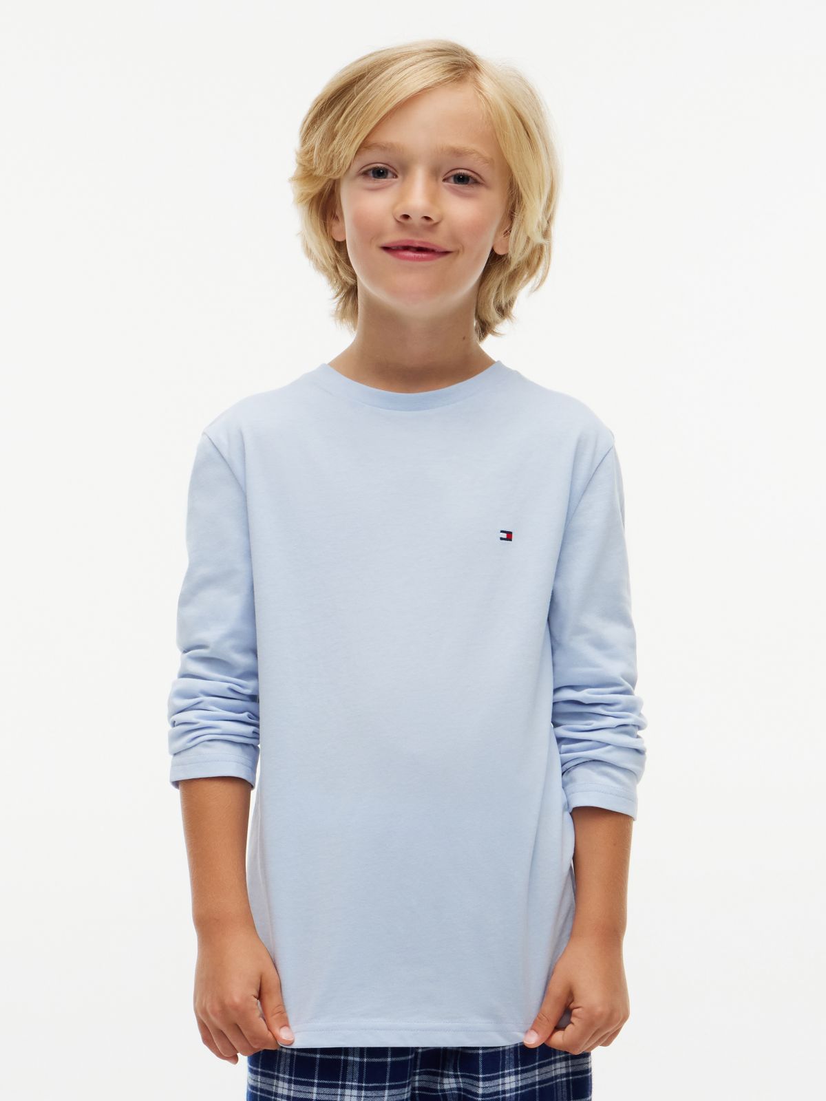 2-Pack Signature Jersey Long Sleeve Lounge T-Shirts — Purple
