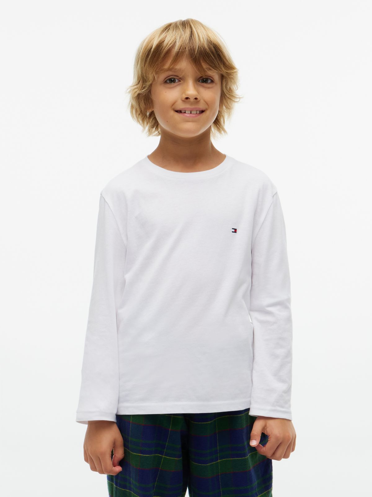 2-Pack Signature Jersey Long Sleeve Lounge T-Shirts — White
