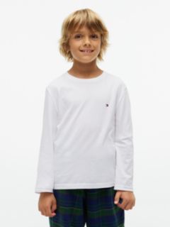 2-Pack Signature Jersey Long Sleeve Lounge T-Shirts — White 2