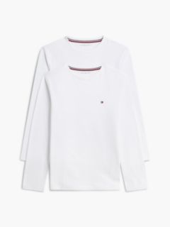 2-Pack Signature Jersey Long Sleeve Lounge T-Shirts — White 1