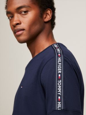 Blue Tommy Hilfiger Signature Tape Logo T-Shirt Junior