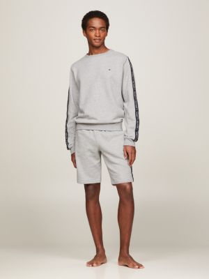 tommy hilfiger taped sweatshirt grey