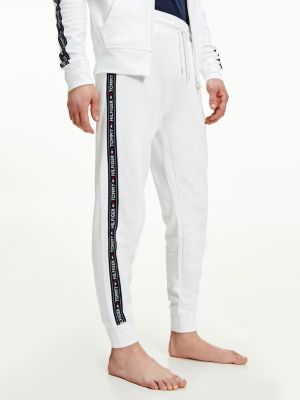 Jogginghose Mit Logo Tape Weiß Tommy Hilfiger