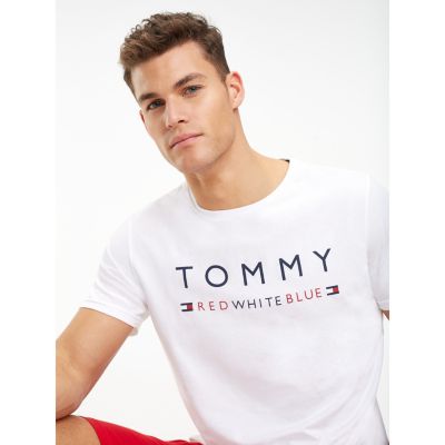 tommy hilfiger t shirt red white