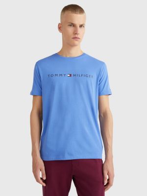 T-shirt met ronde hals en logo | BLAUW Tommy Hilfiger