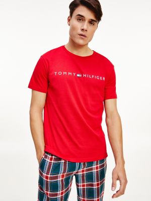 Crew Neck Logo T-Shirt | RED | Tommy 