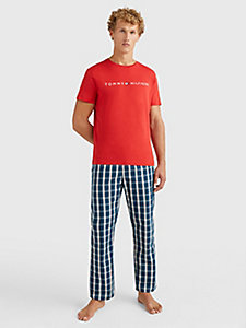 CALIDA Comfort Fit Pyjama Van Katoen in het Rood voor heren Heren Kleding voor voor T-shirts voor T-shirts met korte mouw 