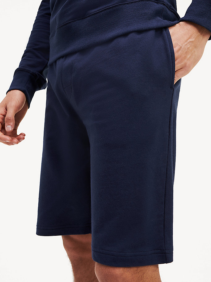 blue pure cotton shorts for men tommy hilfiger