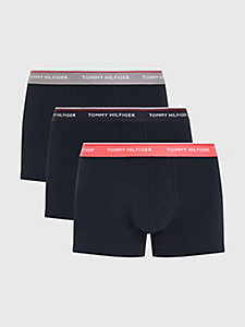 black essential 3-pack trunks for men tommy hilfiger