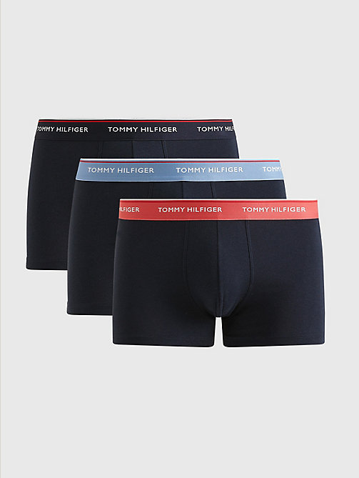 gold exclusive 3-pack logo waistband trunks for men tommy hilfiger