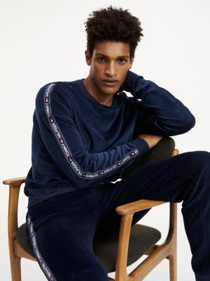 tommy hilfiger tape sweatshirt navy