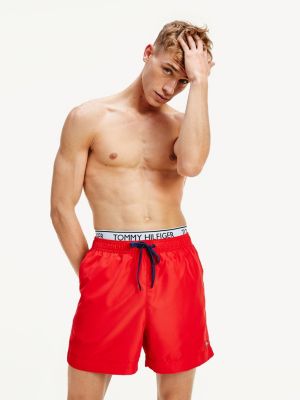 tommy hilfiger double waistband swim shorts