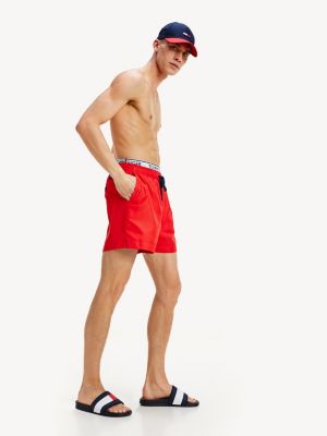 tommy hilfiger double waistband swim shorts