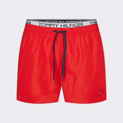 tommy hilfiger double waistband swim shorts