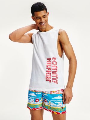 Retro Logo Tank Top WHITE Tommy Hilfiger