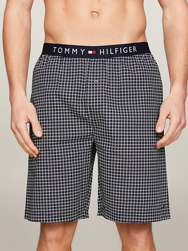 blue th original pyjama shorts for men tommy hilfiger
