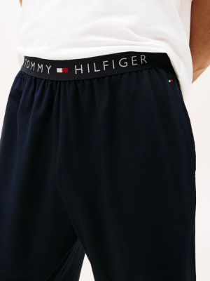 multi t-shirt and shorts pyjama set for men tommy hilfiger