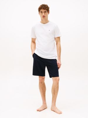 multi t-shirt and shorts pyjama set for men tommy hilfiger