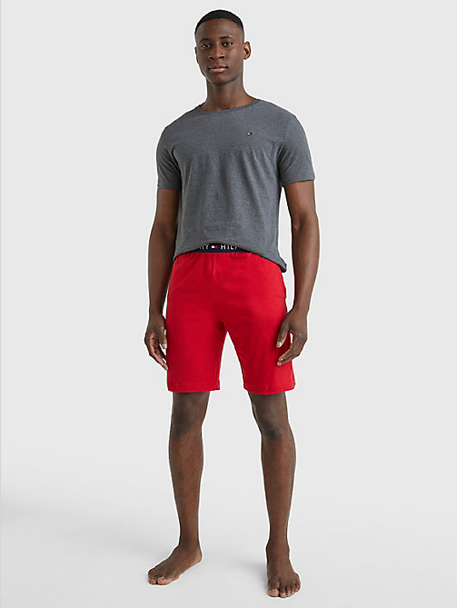 red original short sleeve pyjama set for men tommy hilfiger