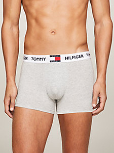 grey tommy '85 stretch cotton logo trunks for men tommy hilfiger